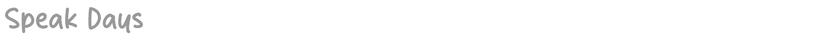Speak Days font preview